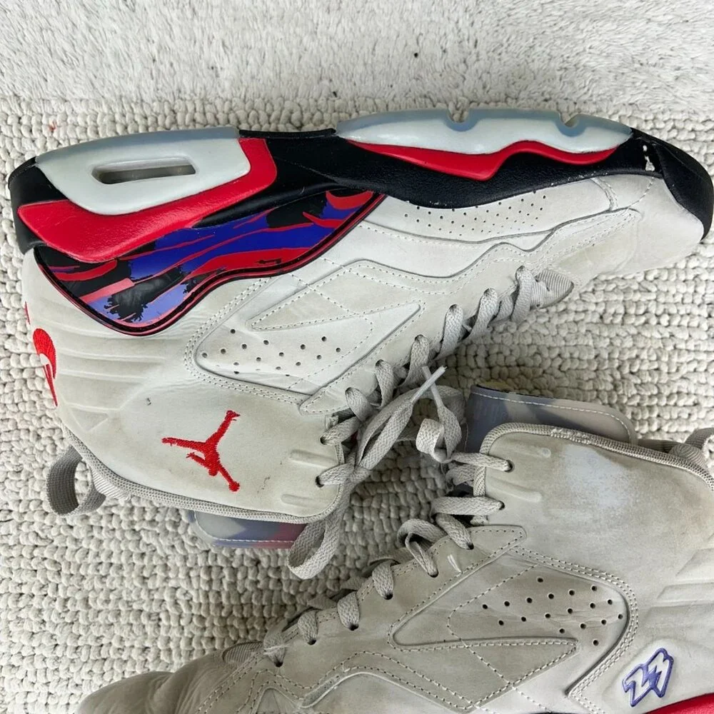 Jordan MVP 678 Shoes Mens 10 Natural Dark Gray Grey Red Basketball Sneakers‎